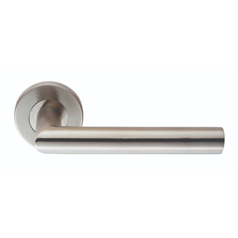 Carlisle Brass Mitred Round Bar Lever on Sprung Rose