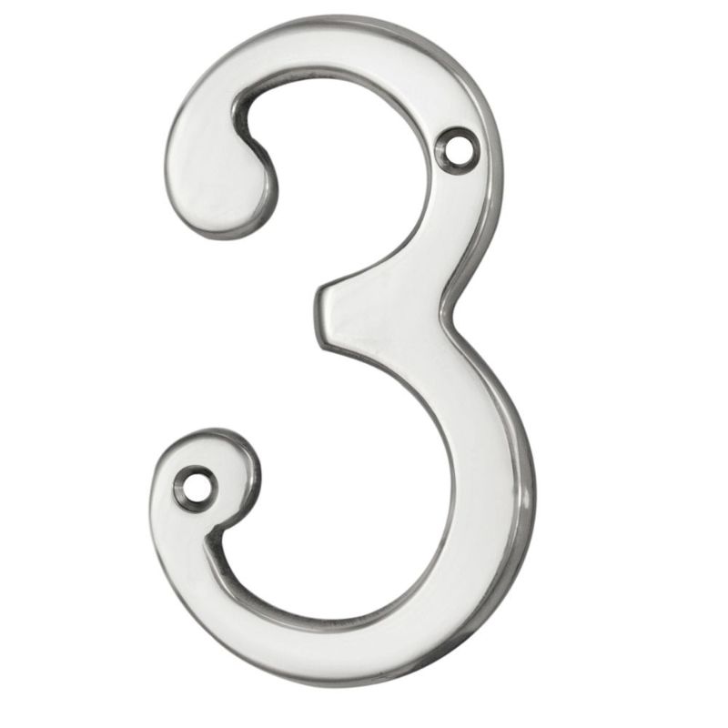 Carlisle Brass Numerals (0-9) Number 3