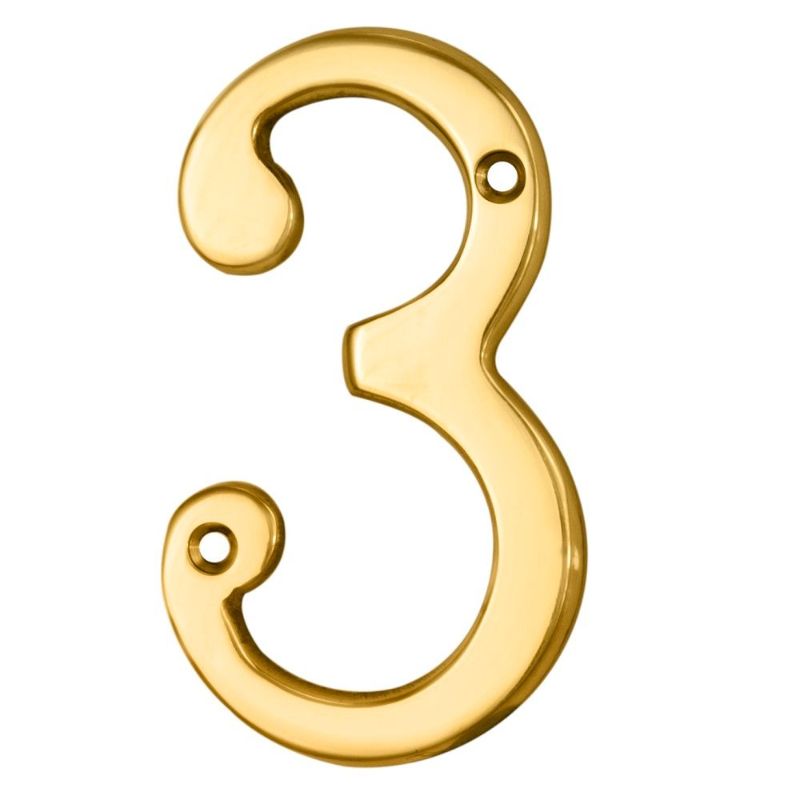 Carlisle Brass Numerals (0-9) Number 3