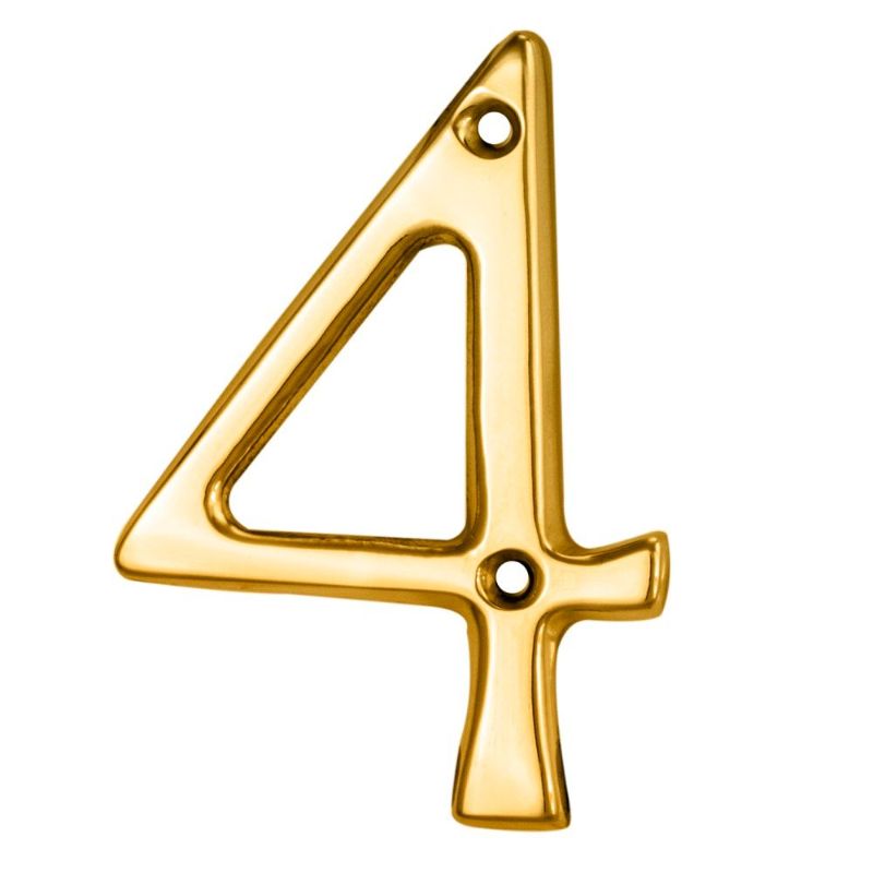 Carlisle Brass Numerals (0-9) Number 4