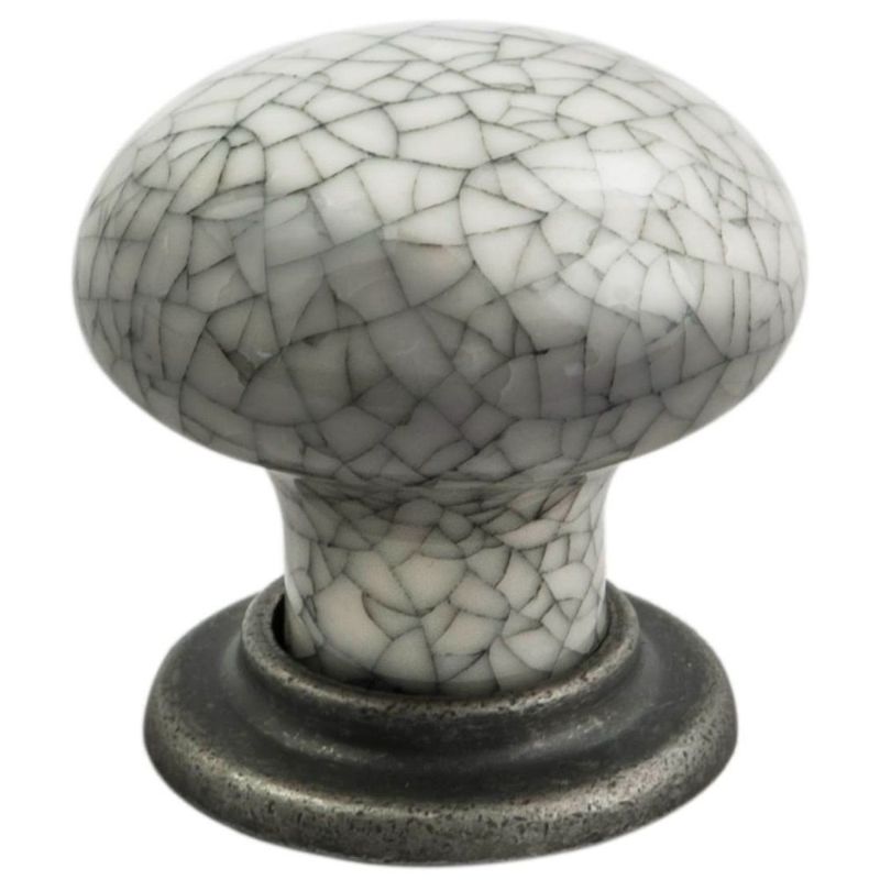 Carlisle Brass Porcelain Mushroom Pattern Knob 35mm
