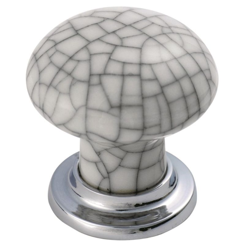 Carlisle Brass Porcelain Mushroom Pattern Knob 35mm