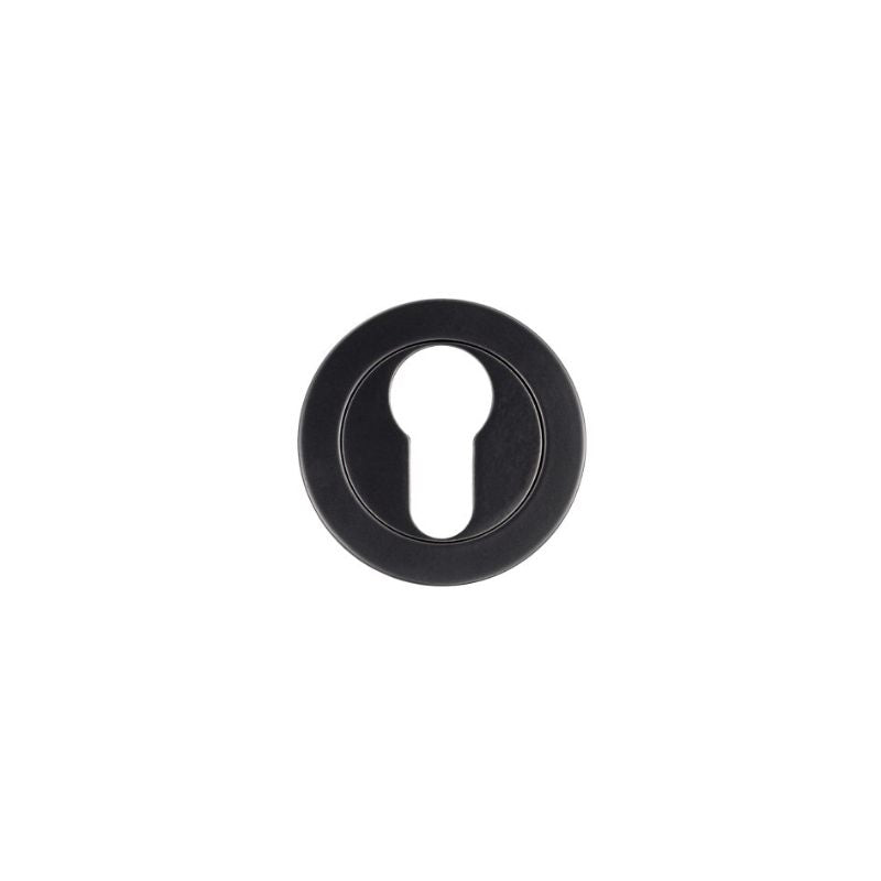 Euro Profile Escutcheon 50mm dia - Powder Coat Black-Powder Coat Black