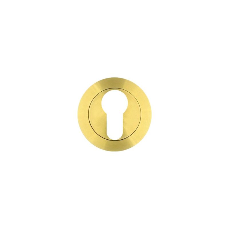 Euro Profile Escutcheon-PVD Satin Brass
