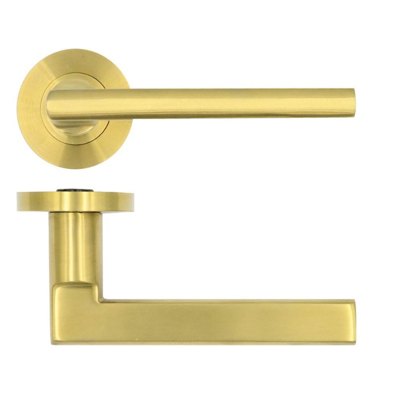 Varese Lever on Round Rose-PVD Satin Brass