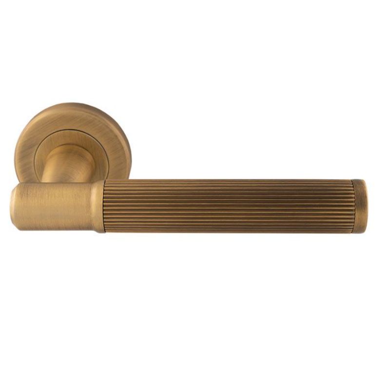 Carlisle Brass Serozzetta Image Lines Lever On rose Antique Brass