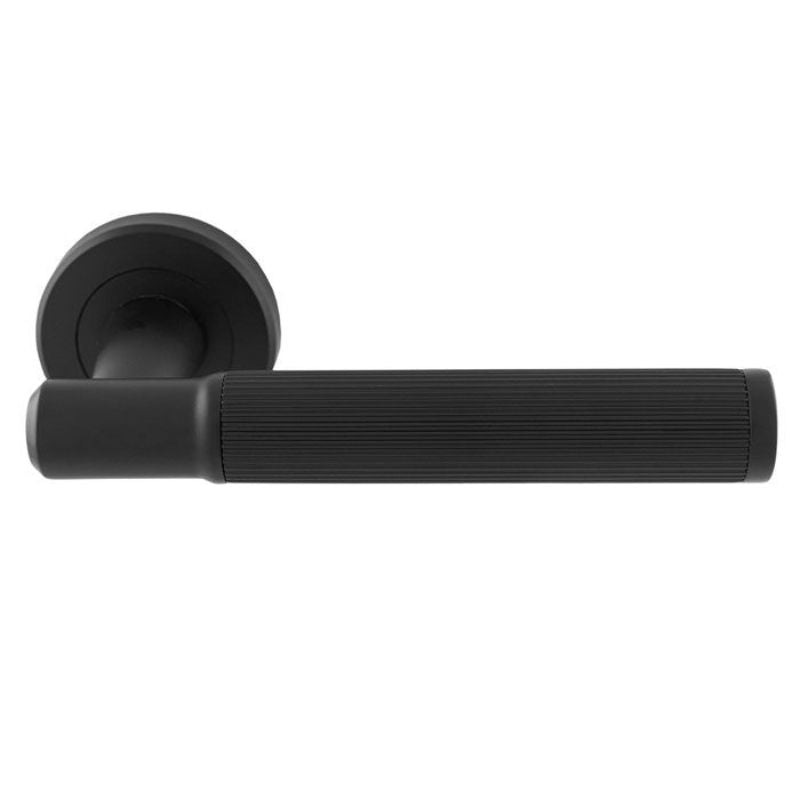 Carlisle Brass Serozzetta Image Lines Lever On rose Matt Black