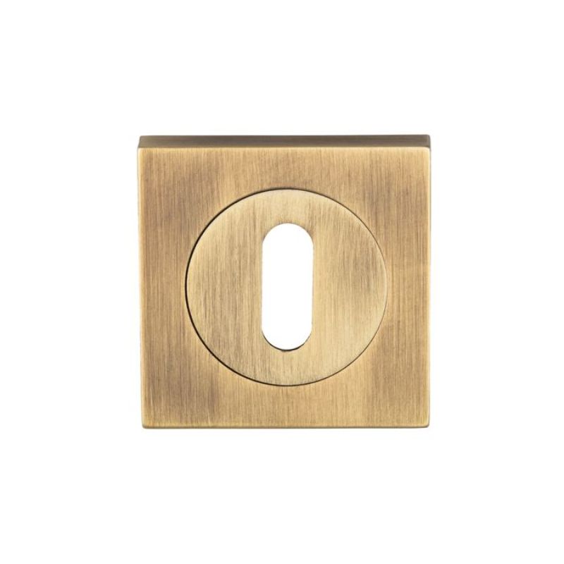 Carlisle Brass Serozzetta Square Standard Lock Escutcheon Antique Brass