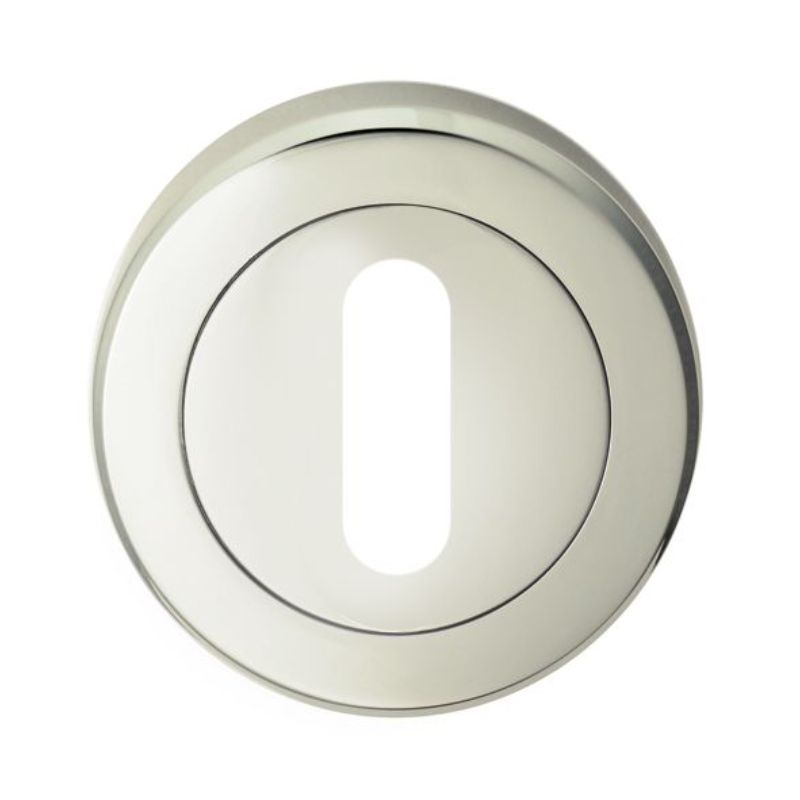 Carlisle Brass Serozzetta Standard Lock Profile Escutcheon Polished Nickel