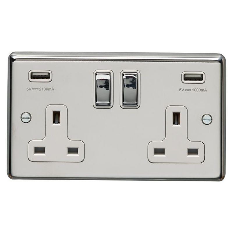 Carlisle Brass 2 Gang USB Socket