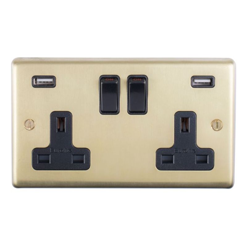 Carlisle Brass 2 Gang USB Socket