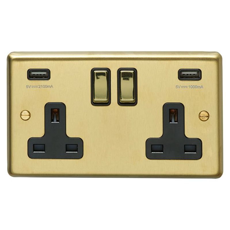 Carlisle Brass 2 Gang USB Socket