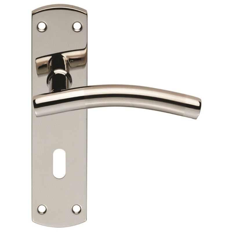 Carlisle Brass Steelworx Residential Curved Lever on Lock Backplate