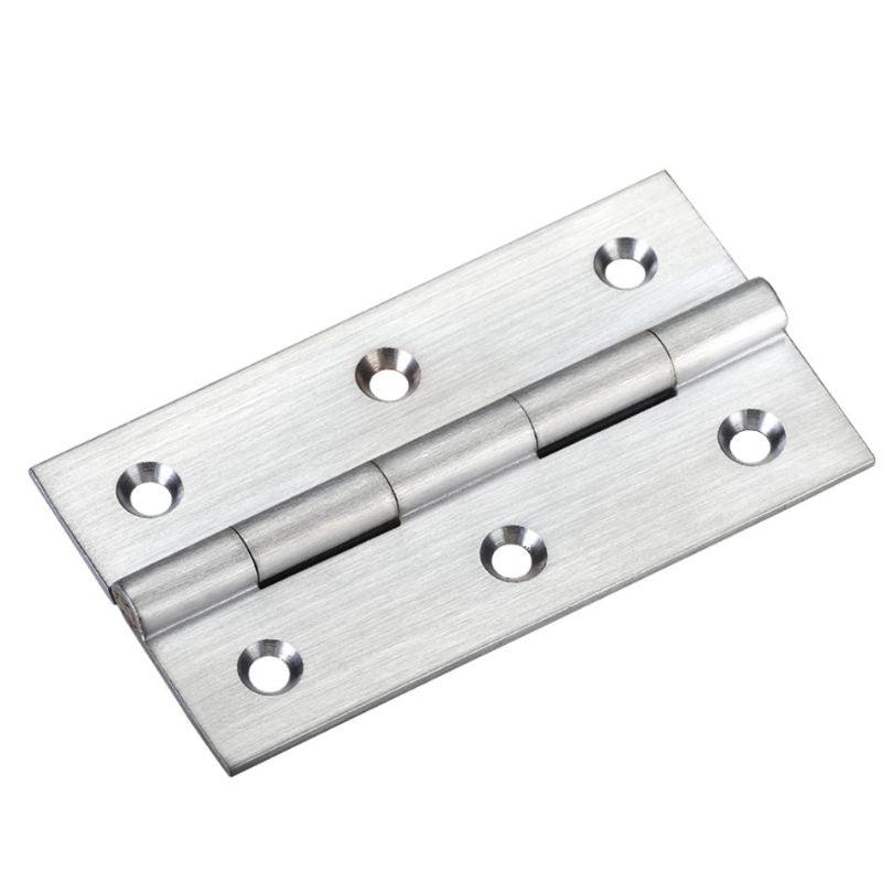 Solid Drawn Brass Butt Hinge - 75 x 41 x 2mm-Satin Chrome