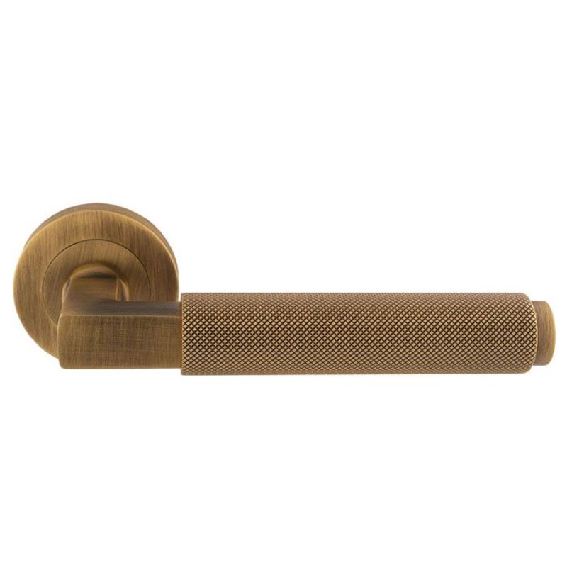 Carlisle Brass Terazzo Lever On Round Rose Antique Brass