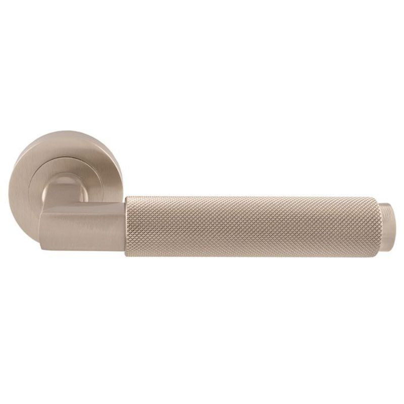 Carlisle Brass Terazzo Lever On Round Rose Satin Nickel