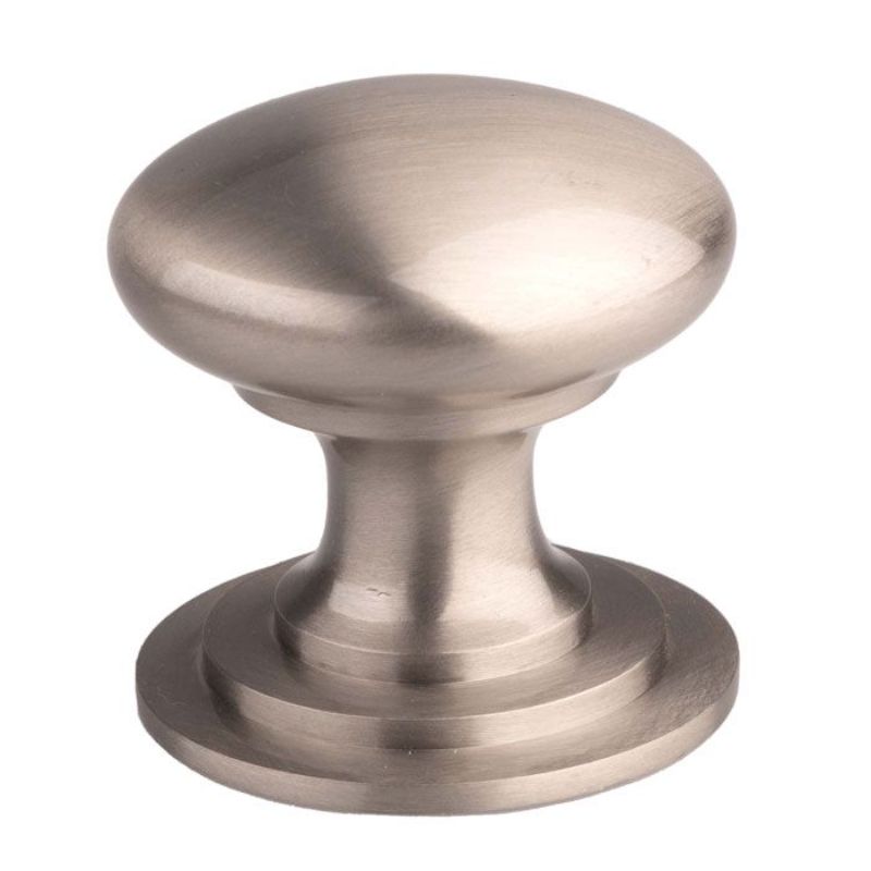 Carlisle Brass Victorian Cupboard Knob 32mm Stainless Steel Effect
