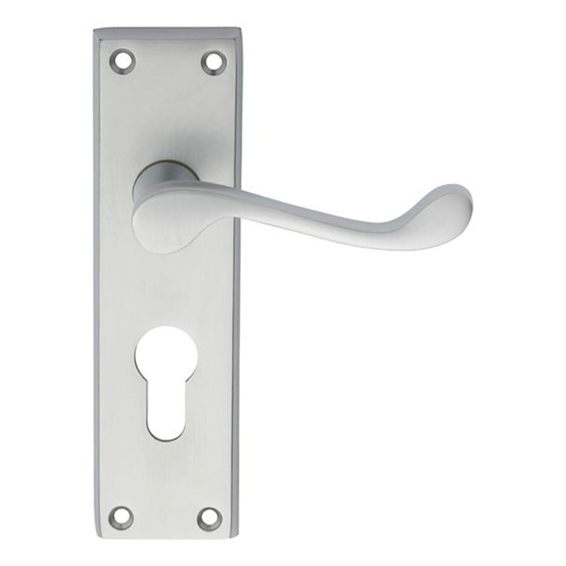Carlisle Brass Victorian Scroll Lever on Euro Lock Backplate