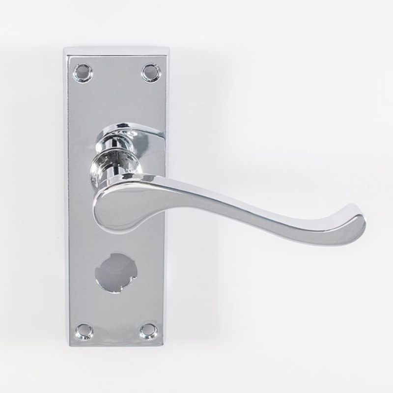 Carlisle Brass Contract Victorian Scroll Lever on Privacy Backplate