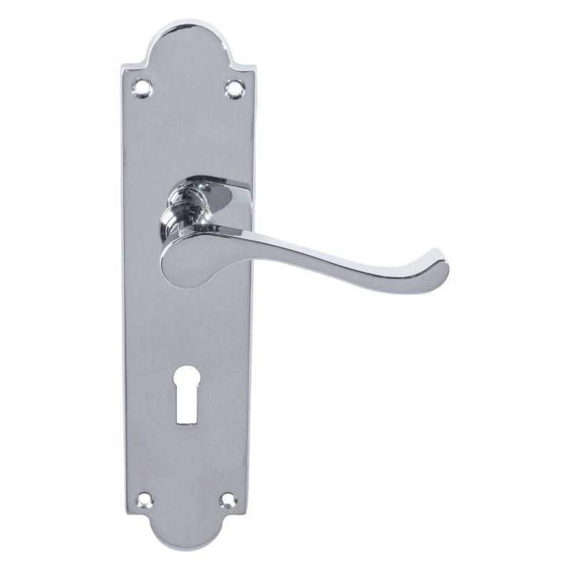 Carlisle Brass Victorian Scroll Lever On Shaped Backplate - Lock 57Mm C/C (Contract Range)