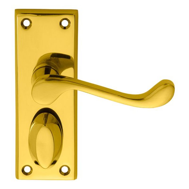 Carlisle Brass Victorian Scroll Lever on Short Privacy Backplate