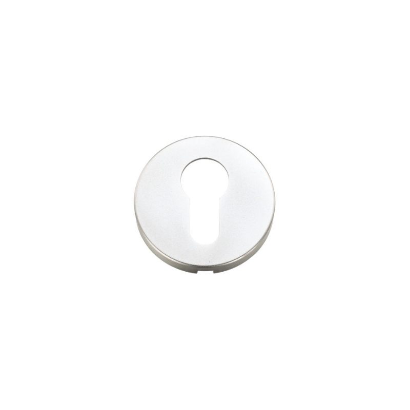 Escutcheons Euro Profile 53mm dia-Satin Aluminium