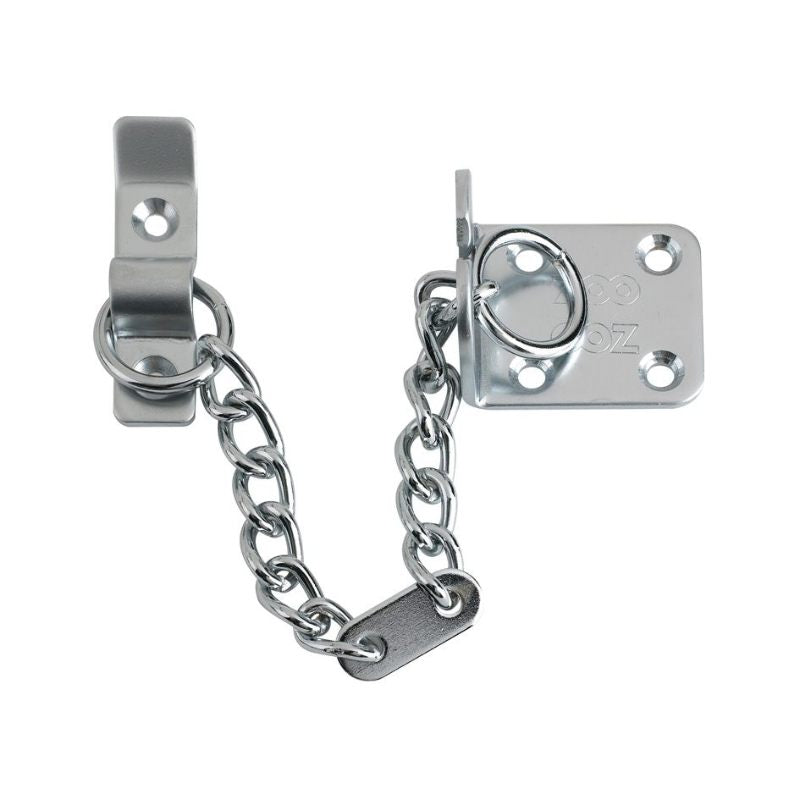 Heavy Duty Door Chain - 200mm Chain Length-Satin Chrome