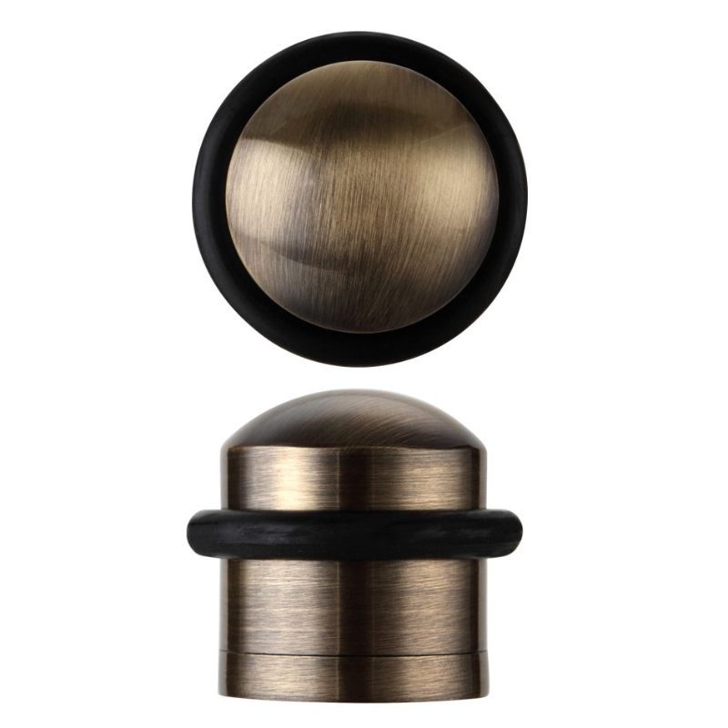 Domed Floor Mounted Door Stop - 31mm Dia 35mm Proj-Florentine Bronze