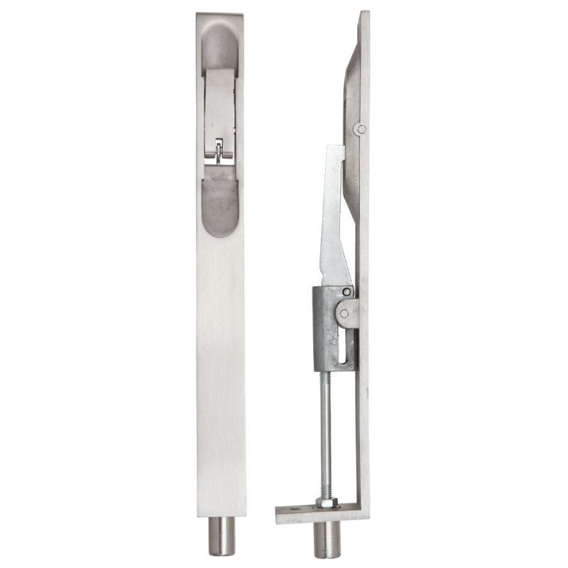 Lever Action Flush Bolt 20 x 200mm-Satin Stainless