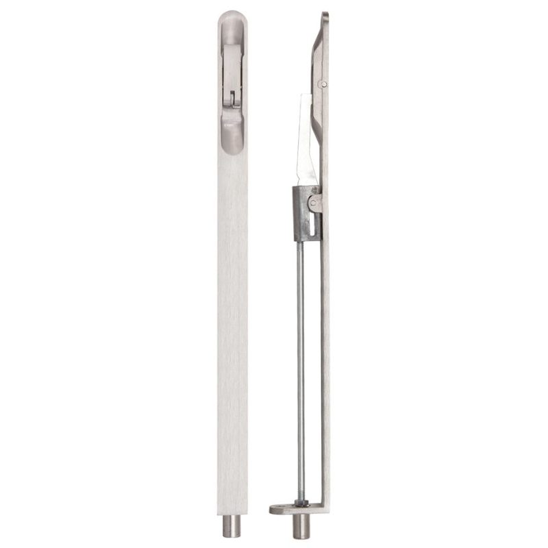 Lever Action Flush Bolt Radius 20mm x 305mm-Satin Stainless