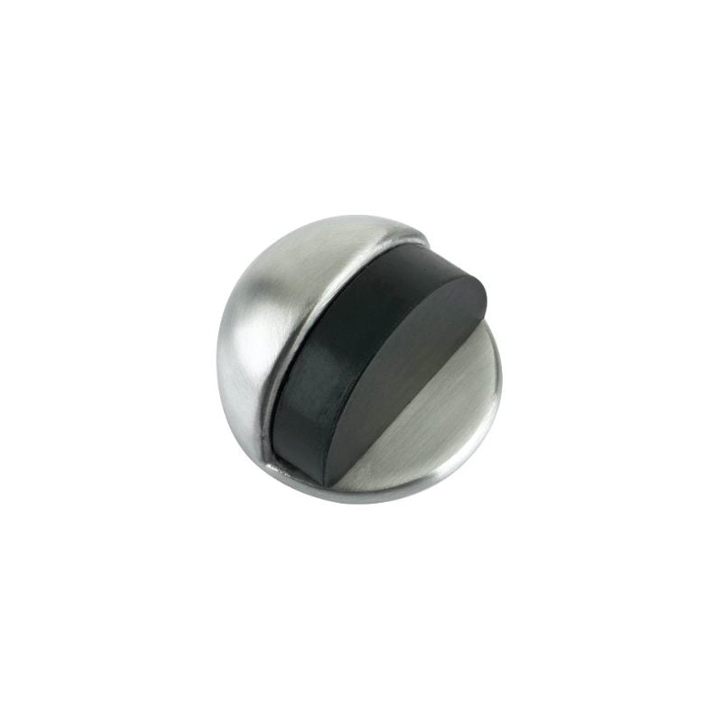 Door Stop - Floor Mounted Oval - 45mm dia-Satin Stainless