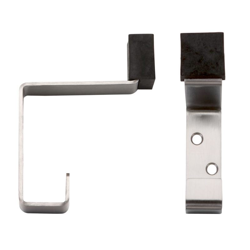 Hat and Coat Hook c/w Rubber-Satin Stainless