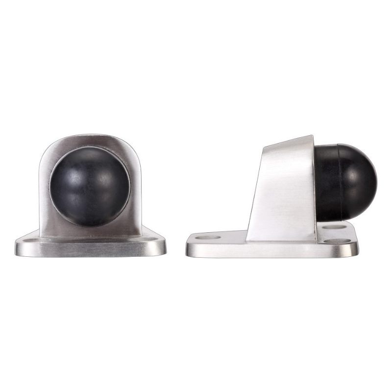 Floor Mounted Door Stop - Heavy Duty - 3 fixing points-Satin Stainless