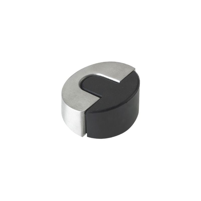 Door Stop Floor Mounted Sloped- 45mm dia-Satin Stainless