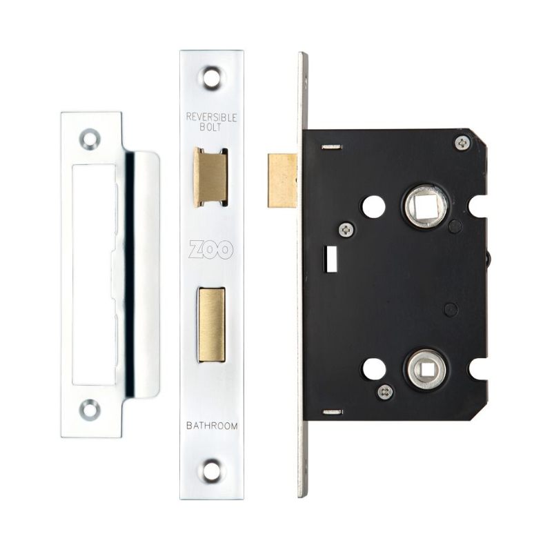 Bathroom Lock 2.5" - 57mm c/c-Polished Stainless