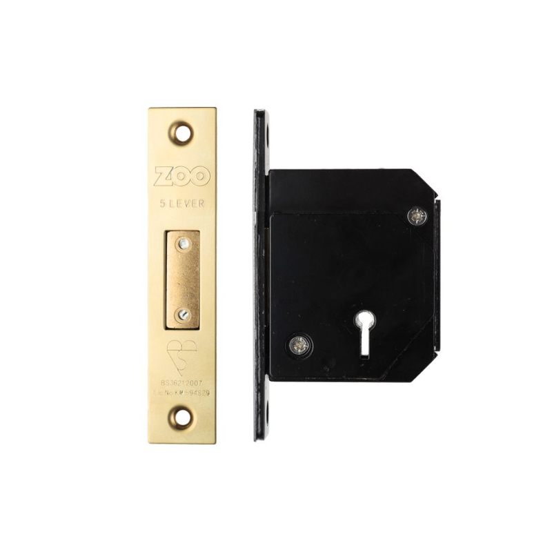 British Standard 5 Lever Deadlock - 67mm c/w Esc - Chubb Retro Fit 3G114-PVD