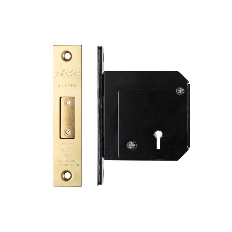 British Standard 5 Lever Deadlock - 80mm c/w Esc - Chubb Retro Fit 3G114-PVD