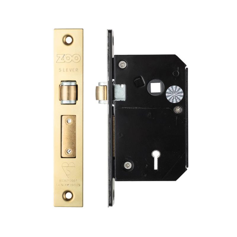 British Standard 5 Lever Roller Sashlock - 67mm - Chubb Retro Fit 3K74-PVD