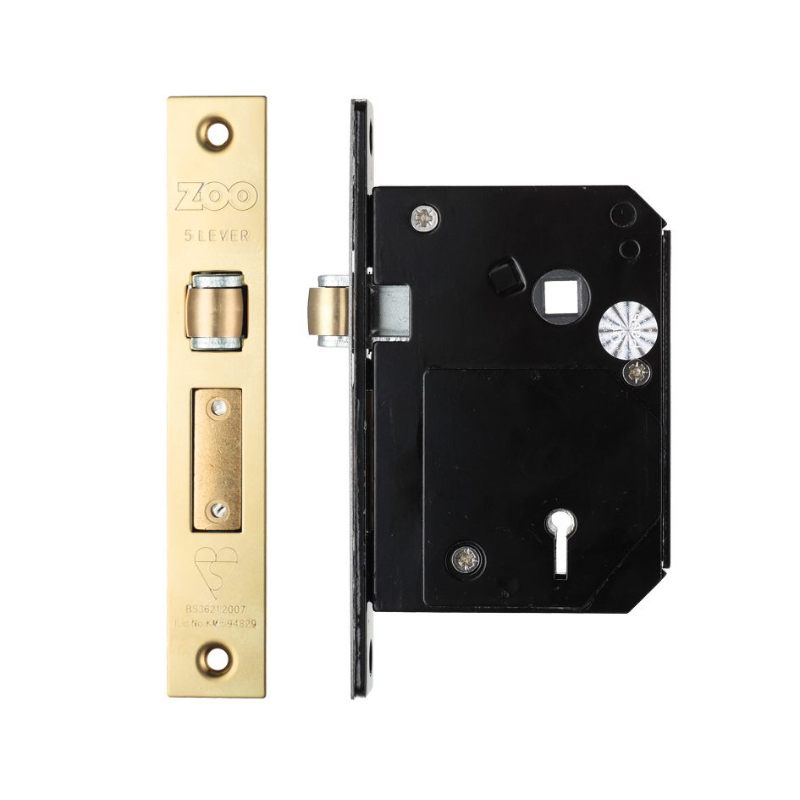 British Standard 5 Lever Roller Sashlock - 80mm - Chubb Retro Fit 3K74-PVD