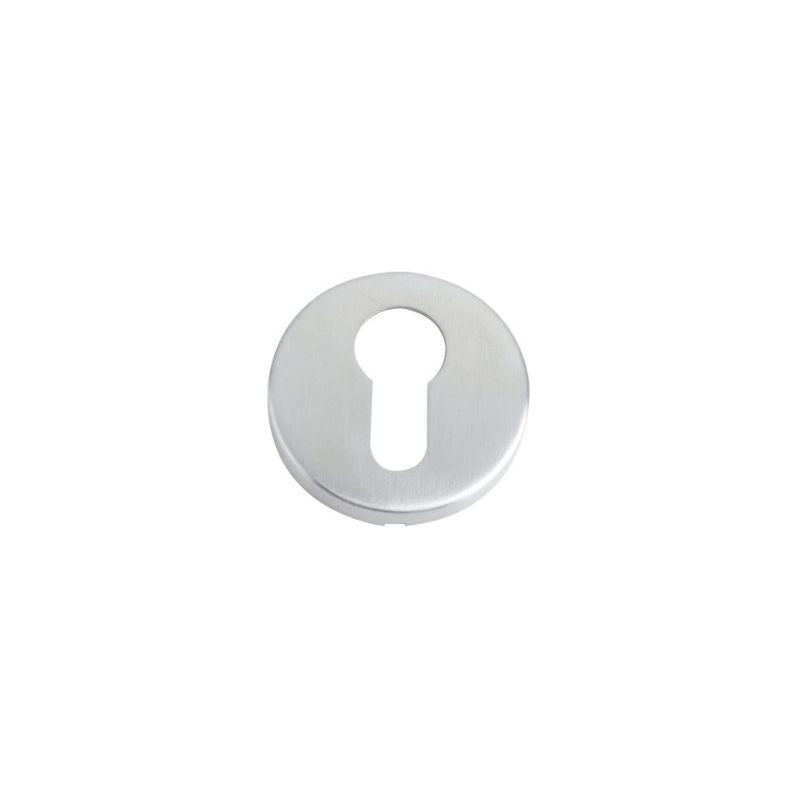 Euro Profile Escutcheon - 52mm Dia - Grade 201-Satin Stainless
