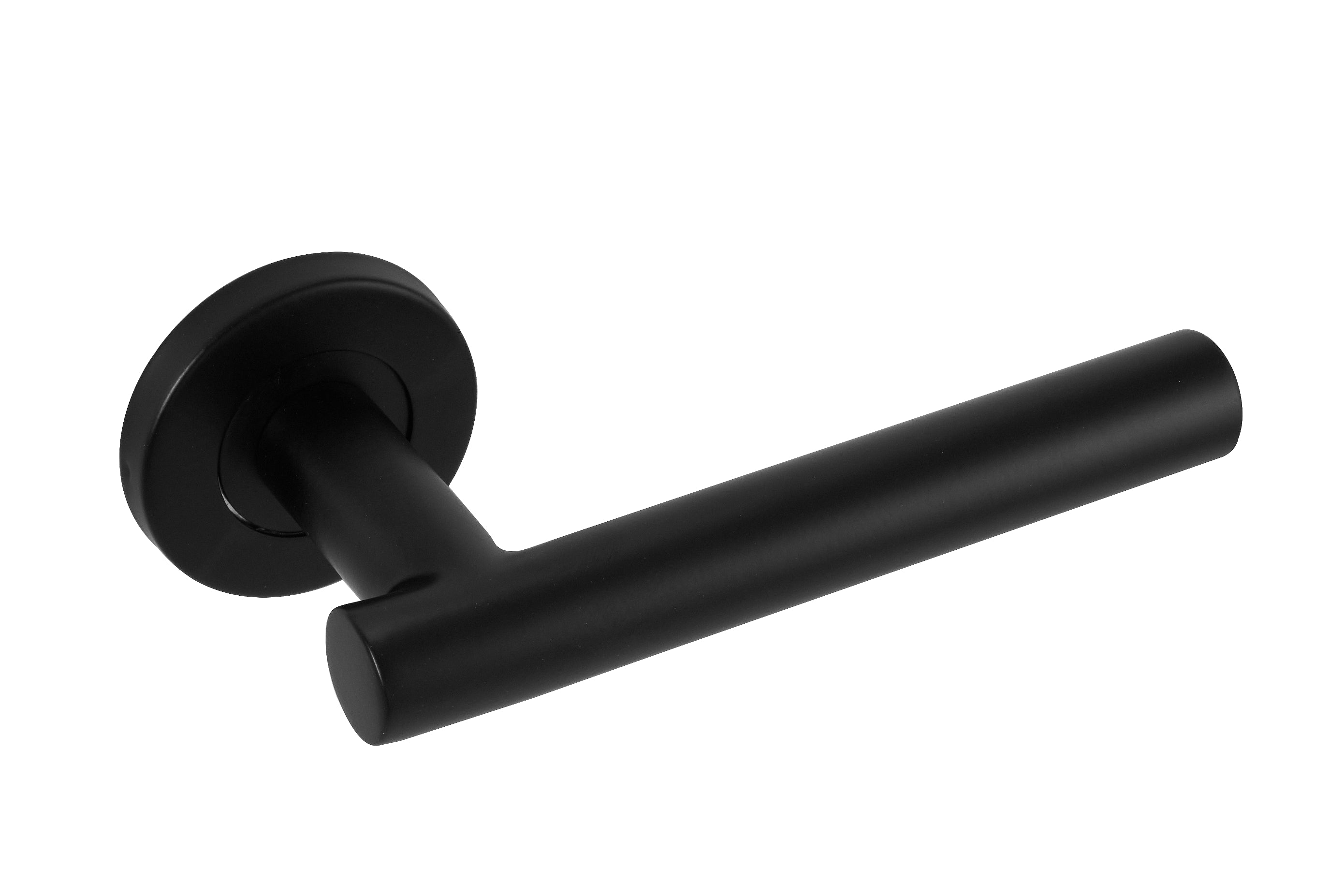 Frisco BLK 19mm Straight T Bar Lever on Rose Set