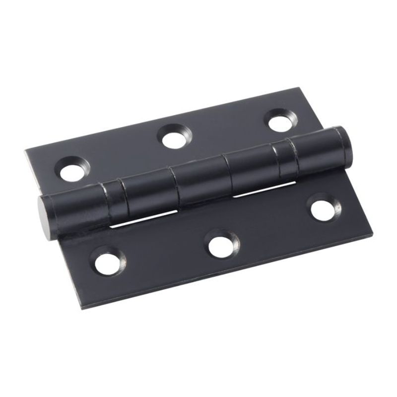 Carlisle Brass 76 x 51 x 2 mm BALL BEARING HINGE c/w MATCHING WOOD SCREWS ( BLACK)