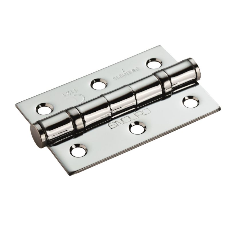 Carlisle Brass 76 x 51 x 2 mm BALL BEARING HINGE c/w MATCHING WOOD SCREWS ( POLISHED CHROME)