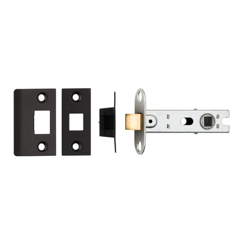 Carlisle Brass 76Mm Ce B/T Tubular Mortice Latch Square Matt Black