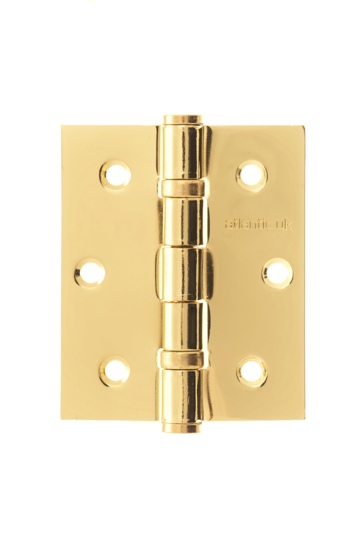 Atlantic Ball Bearing Hinges 3" x 2.5" x 2.5mm - Polished Brass