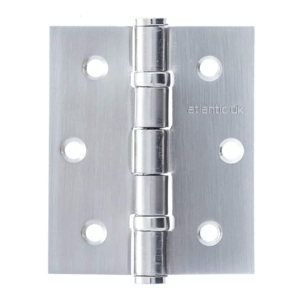 Atlantic Ball Bearing Hinges 3" x 2.5" x 2.5mm set of 3 - Satin Chrome