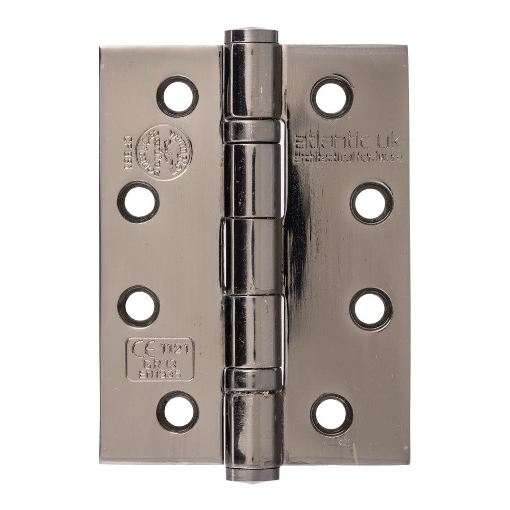 Atlantic Ball Bearing Hinges Grade 13 Fire Rated 4" x 3" x 3mm - Black Nickel