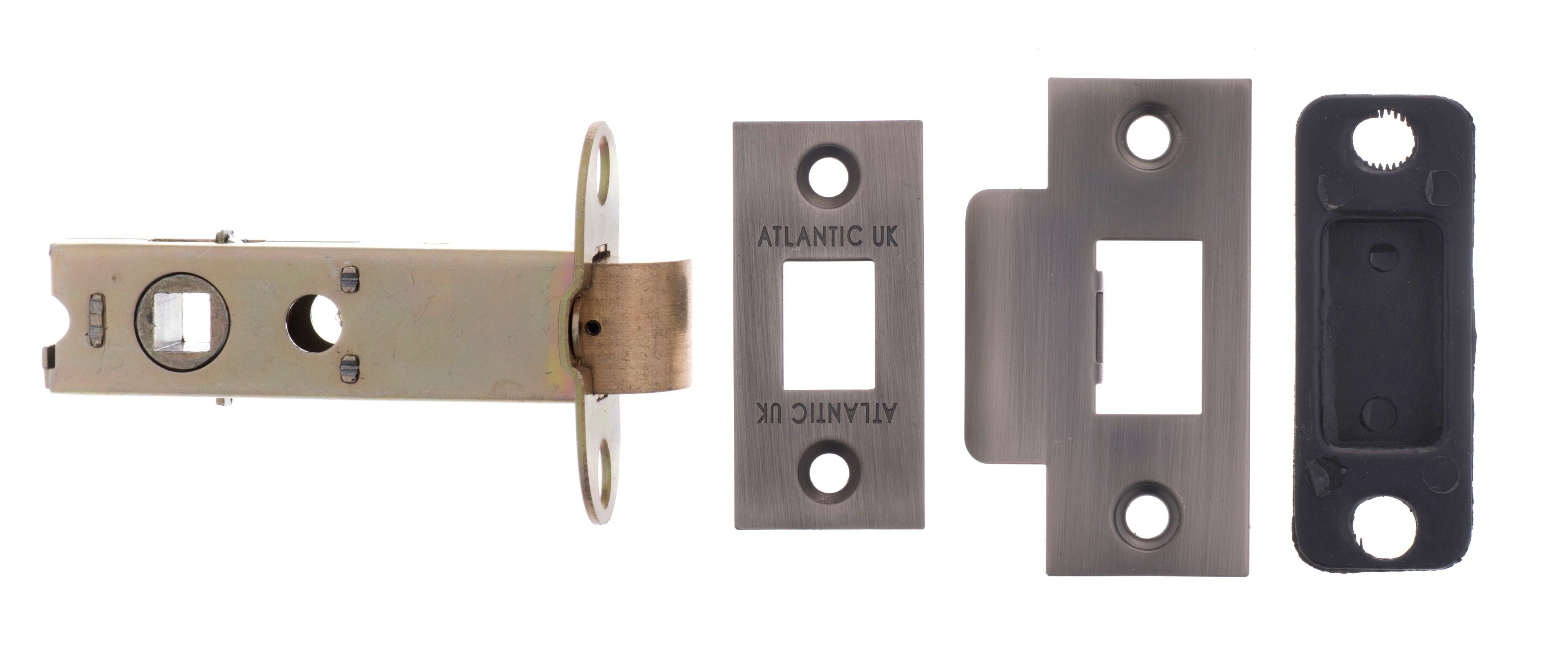 Atlantic Heavy Duty Bolt Through Tubular Latch 3" - Matt Gun Metal