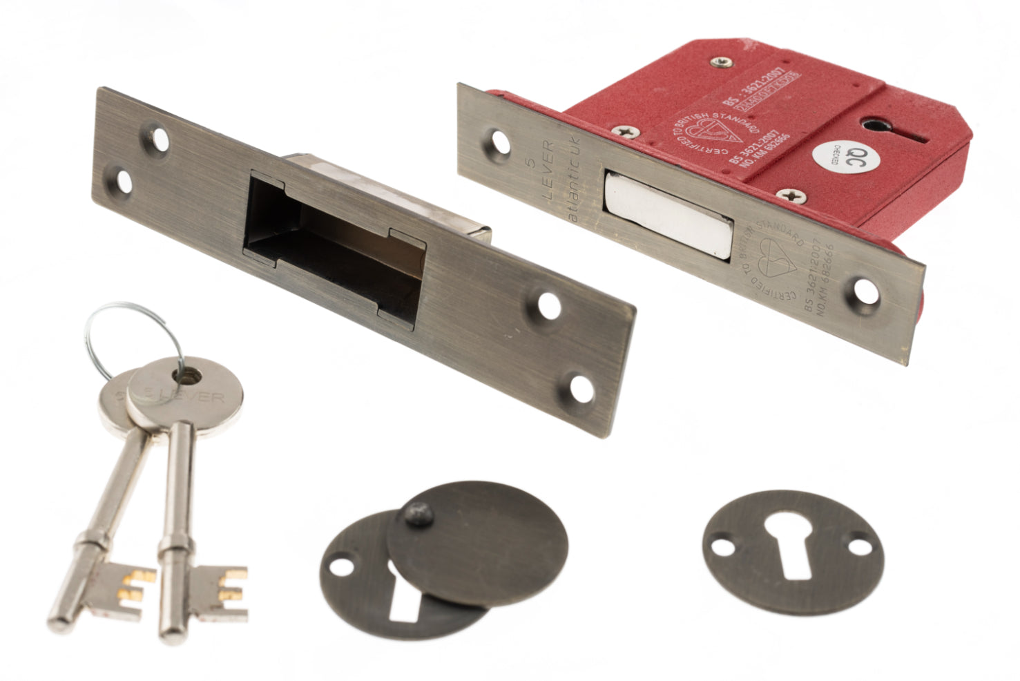 Atlantic 5 Lever Key Deadlock [BS] 2.5" - Urban Bronze