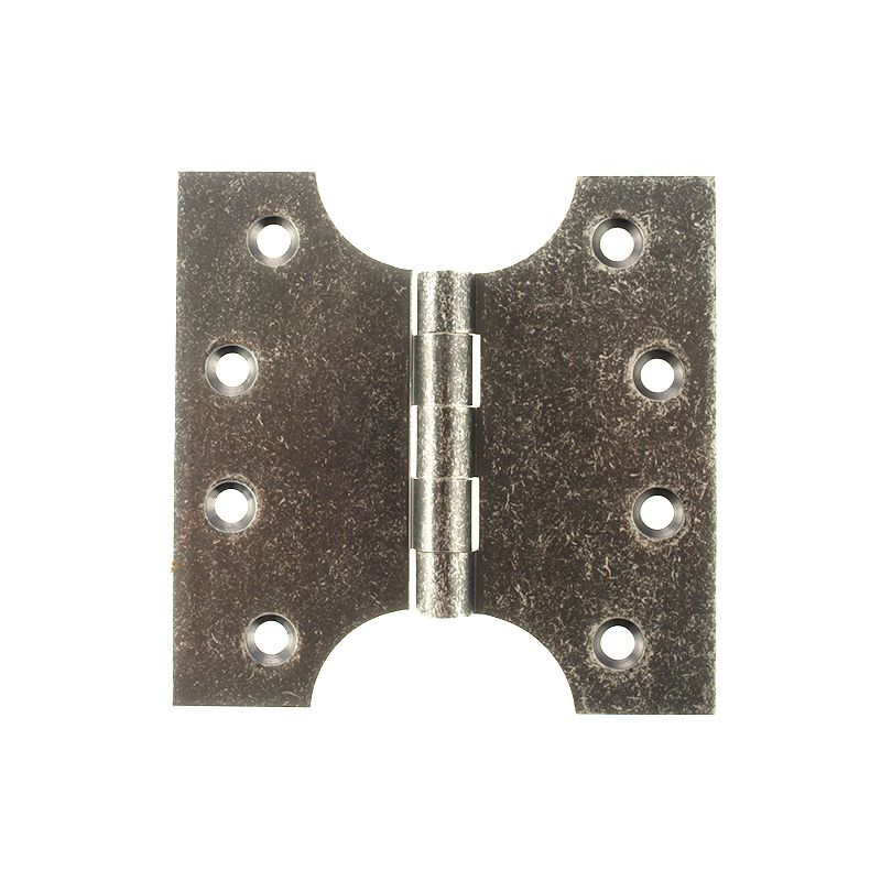 Atlantic (Solid Brass) Parliament Hinges 4" x 2" x 4mm - Distressed Silver